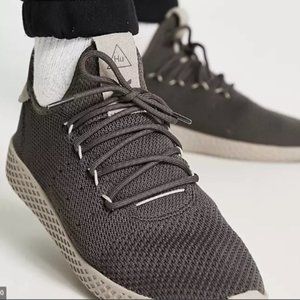 Adidas Mens X Pharrell Williams Tennis HU Linen Gray 10.5 knit Shoes Sneakers